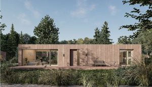 Ecospace's 75m² garden room with a flat roof design